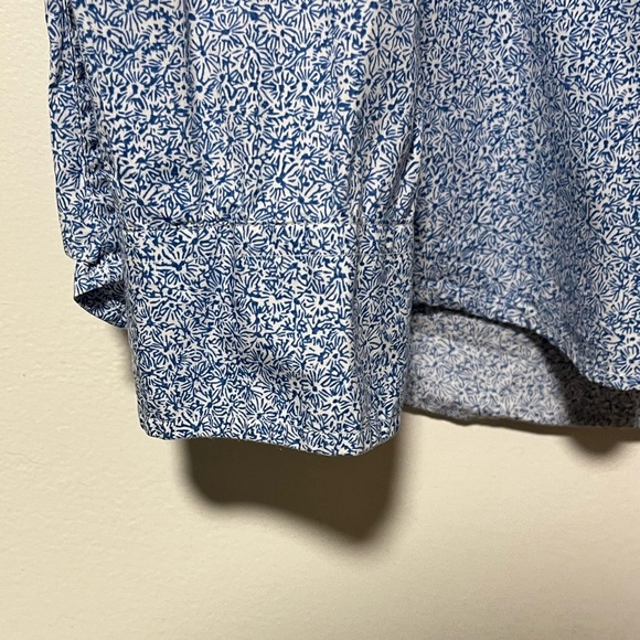 Tommy Hilfiger Men’s Button-Down Shirt – Blue Floral Print, Size Medium - Picture 7 of 12